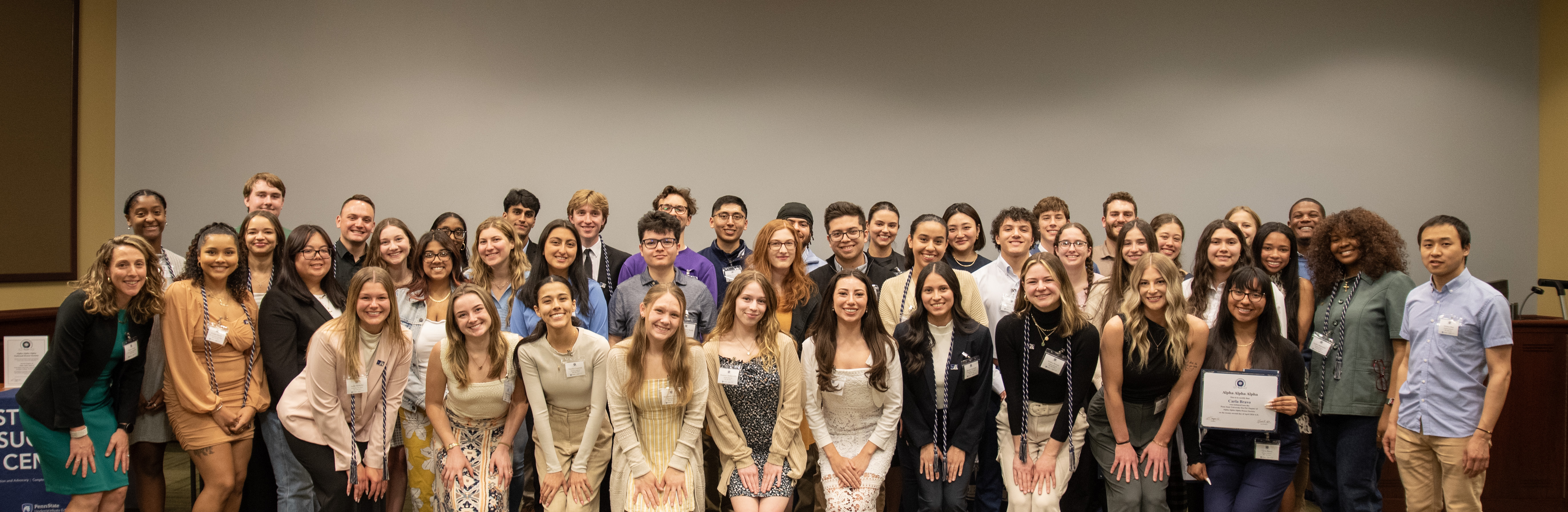 Photo depicting the first class of Tri-Alpha inductees