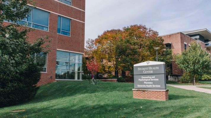 Sign of building where Counseling Services are located